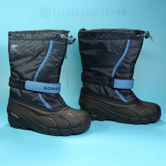 Sorel Kids Navy and Light Blue Snow Boots - Picture 3 of 7
